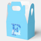 Jongensnaam Aangepaste geplakte letter F Aangepast Bedankdoosjes (Geopend)
