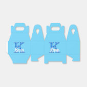 Jongensnaam Aangepaste geplakte letter K Aangepast Bedankdoosjes (Uitgevouwen)