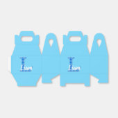 Jongensnaam Aangepaste geplakte letter L Aangepast Bedankdoosjes (Uitgevouwen)