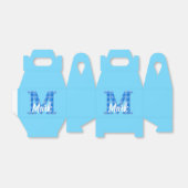 Jongensnaam Aangepaste geplakte letter M Aangepast Bedankdoosjes (Uitgevouwen)