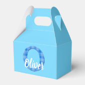 Jongensnaam Aangepaste geplakte letter O Aangepast Bedankdoosjes (Achterkant)