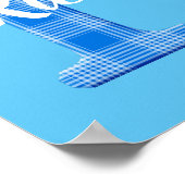 Jongensnaam aangepaste geruite letter R Poster (Hoek)