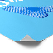 Jongensnaam Aangepaste geruite letter S Poster (Hoek)