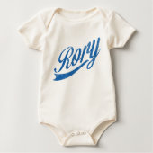 Jongensnaam "Rory" Distressed Blue Romper (Voorkant)