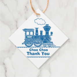 Jongensnaam trein loc blauwwit verjaardag bedankt bedankjes labels