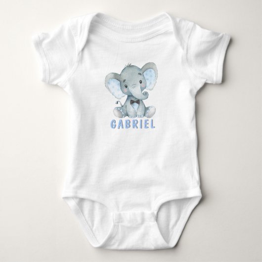 Jongensolifantbaby-shirts Romper (Voorkant)