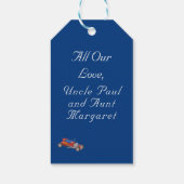 Jongenspeelgoed met Labels met geschrokken cadeaus Cadeaulabel (Achterkant)