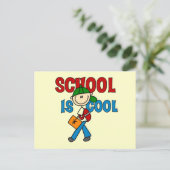 Jongensschool is cool briefkaart (Staand voorkant)