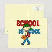 Jongensschool is cool briefkaart (Voorkant / Achterkant)