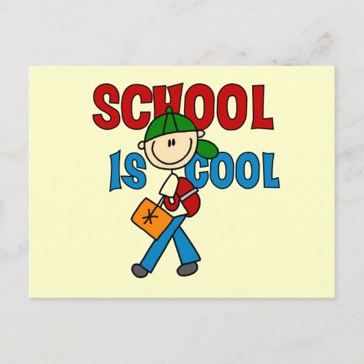 Jongensschool is cool briefkaart (Voorkant)