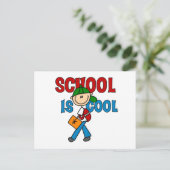 Jongensschool is cool briefkaart (Staand voorkant)