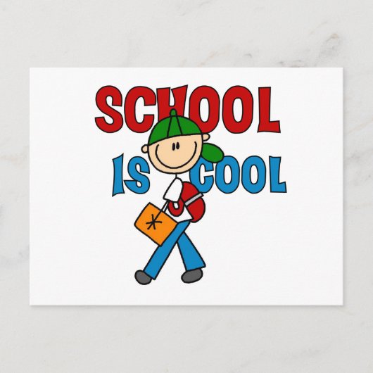 Jongensschool is cool briefkaart (Voorkant)