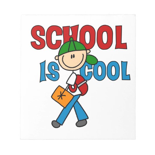 Jongensschool is cool notitieblok (Voorkant)