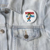 Jongensschool is cool ronde button 5,7 cm (In situ)