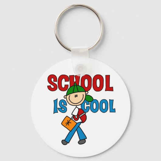 Jongensschool is cool sleutelhanger (Voorkant)