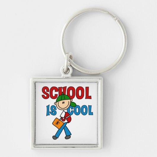 Jongensschool is cool sleutelhanger (Voorkant)