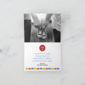 Jongensspeelgoed leuk en schattig blauwe vrachtwag bedankkaart (Binnen)