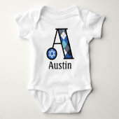 Jongensster van David Chanoeka Bodysuit monogram A (Voorkant)