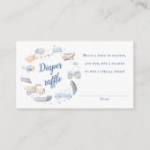 Jongensvervoer Auto's Baby shower Raffle Ticket Informatiekaartje (Voorkant)