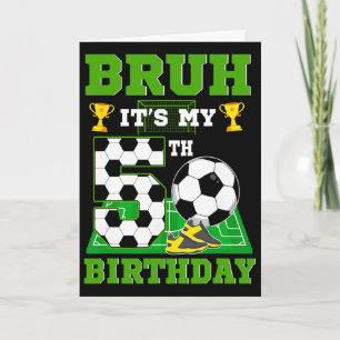 Jongensvoetbalfeestje voor mijn 5e verjaardag kaart