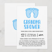 Jongensvoeten eerste keer oma Baby shower Kaart (Voorkant / Achterkant)