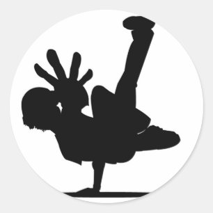 jongenszwart ronde sticker