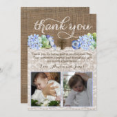 jongentweeling baptisme bedankt voor je notitie me notitiekaartje (Voorkant / Achterkant)