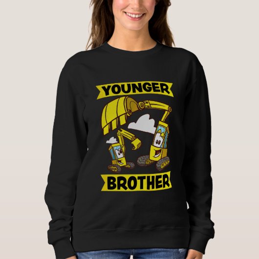 Jongere Broer 2023 Graver Graafmachine Baggermachi Trui (Voorkant)