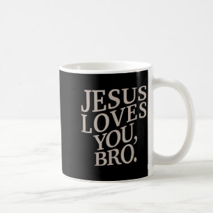 Jongere Jezus Houdt Van Jou Bro Funny Christelijke Koffiemok