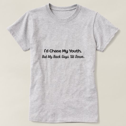 Jongeren achtervolgen t-shirt (Design voorkant)