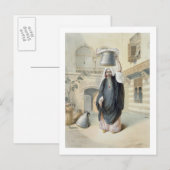 Jongeren Arabisch meisje dat terugkeert uit de Ham Briefkaart (Voorkant / Achterkant)