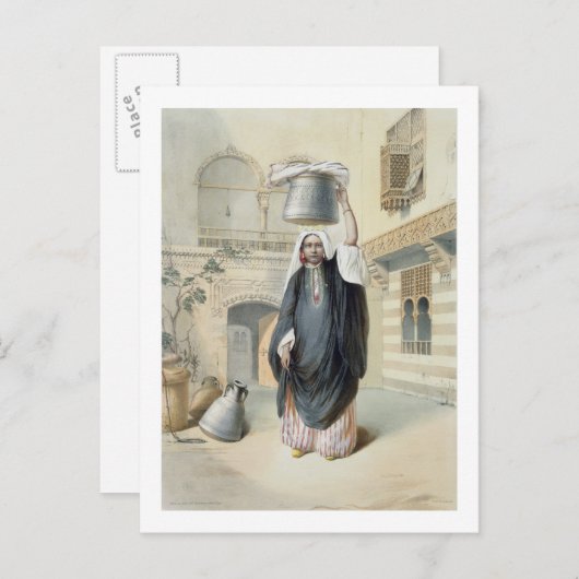 Jongeren Arabisch meisje dat terugkeert uit de Ham Briefkaart (Voorkant / Achterkant)