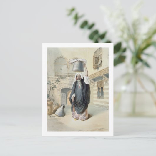 Jongeren Arabisch meisje dat terugkeert uit de Ham Briefkaart (Staand voorkant)