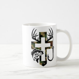 Jongeren Camo geloof jagen vissen kruis haak Chris Koffiemok