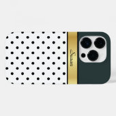 Jongeren groene witte en zwarte pooldots Case-Mate iPhone case (Achterkant (horizontaal))