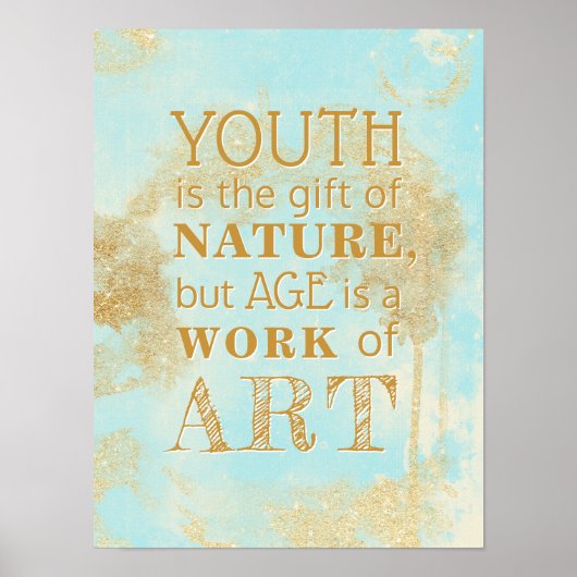 Jongeren is het geschenk van de Natuur, maar Leeft Poster (Voorkant)