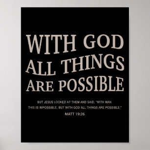 Jongeren Met God Zijn Alle Dingen Mogelijk Christe Poster