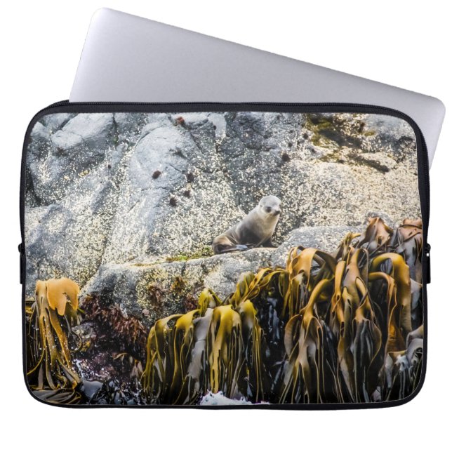 Jongeren pit op de rots laptop sleeve (Voorkant)