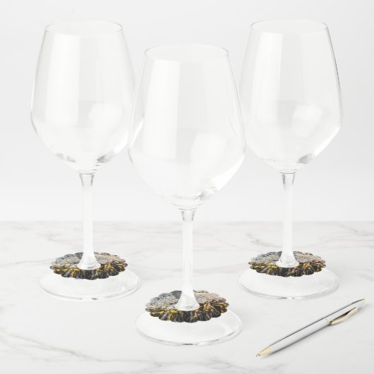 Jongeren pit op de rots wijnglaslabel (Set)