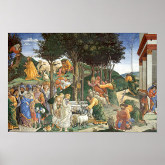 Jongeren van Mozes door Botticelli - Poster