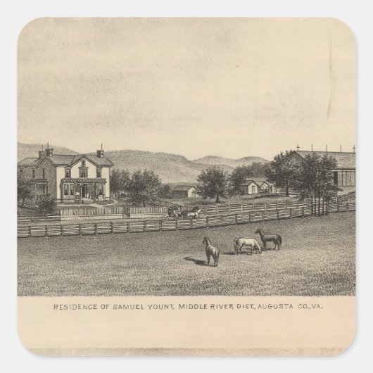 Jongeren Vierkante Sticker (Voorkant)