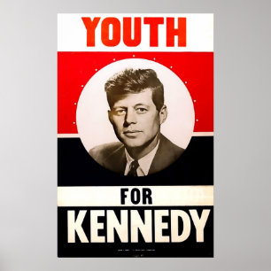 Jongeren voor President John F. Kennedy Poster