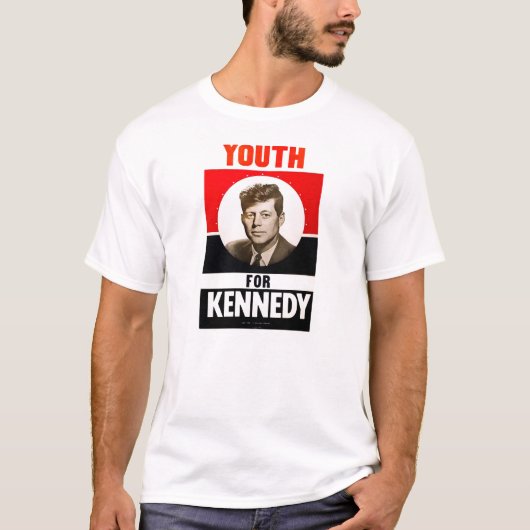 Jongeren voor President John F. Kennedy T-shirt (Voorkant)