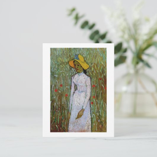 Jongerenachtergrond van Wheat Van Gogh Fine Art Briefkaart (Staand voorkant)