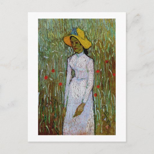 Jongerenachtergrond van Wheat Van Gogh Fine Art Briefkaart (Voorkant)