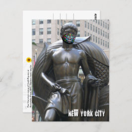 Jongerenbeeld met kalavera-gezichtsmasker - NYC V- Briefkaart