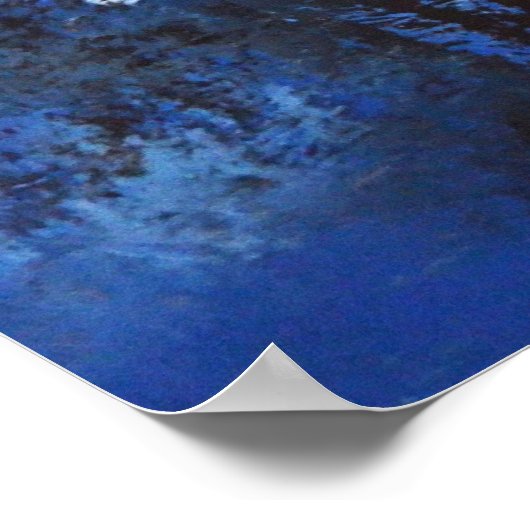 'Jongerenblauw' en grijs Abstract Poster (Hoek)