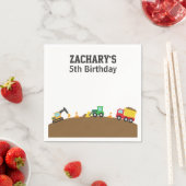 Jongerenbouwvoertuigen Thema Birthday Party Servetten (Insitu)