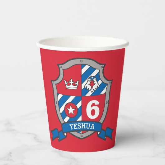 Jongerenbreien verjaardag gepersonaliseerde partij papieren bekers (Achterkant)