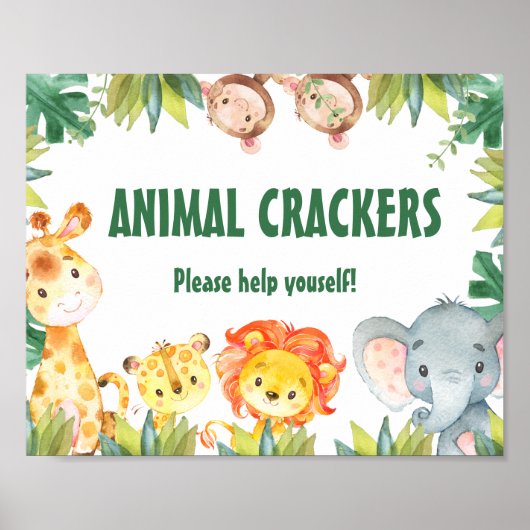 Jongerenbroed Wilde Eén Safari Dieren Maandbericht Poster (Voorkant)